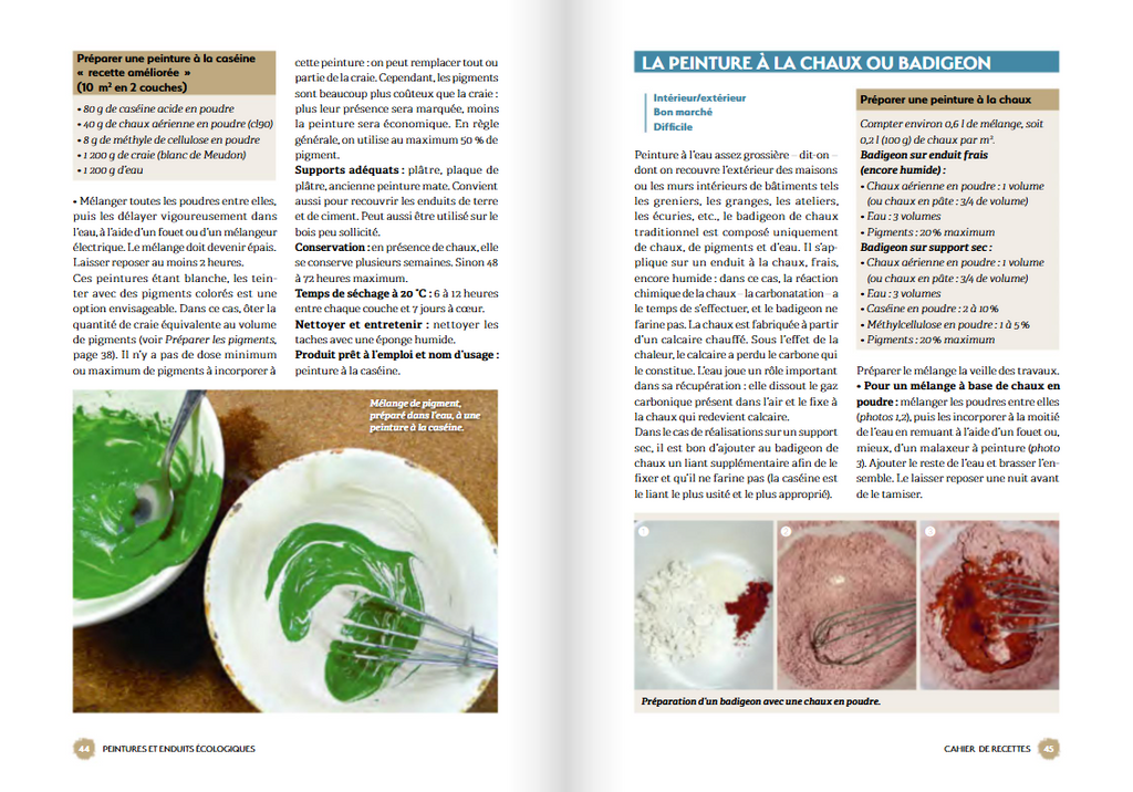 Livre Peintures et enduits écologiques