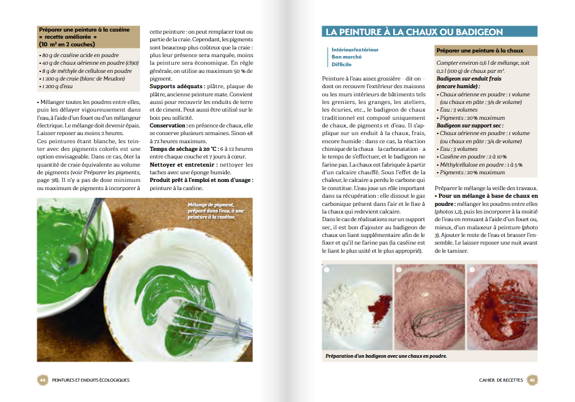 Livre Peintures et enduits écologiques