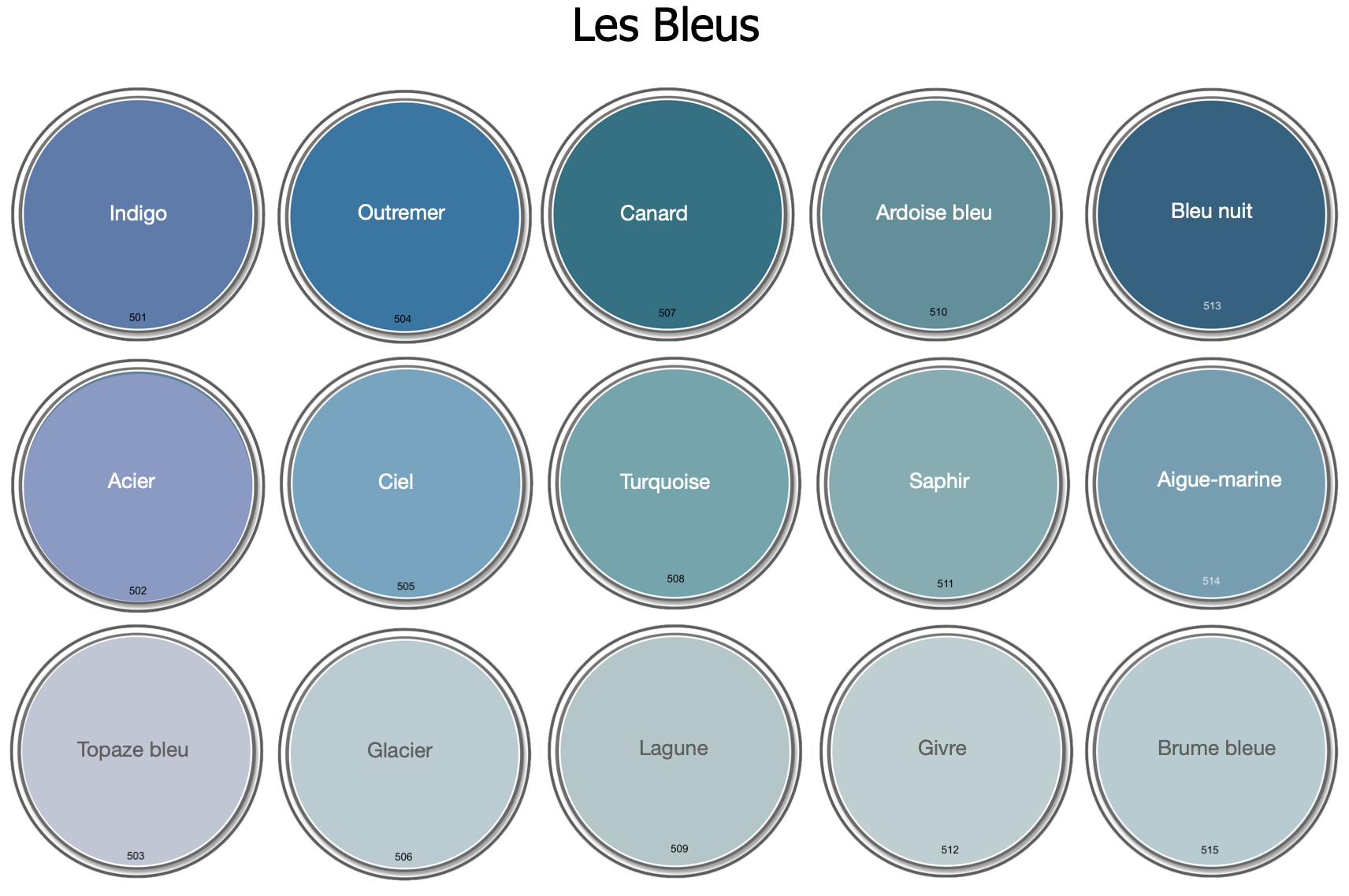 Finition Velours Teintée Bleue