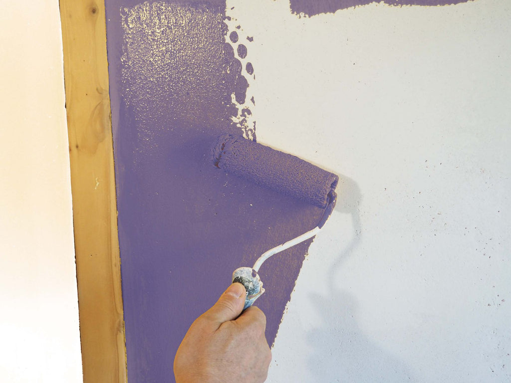 Finition velours teinté violet